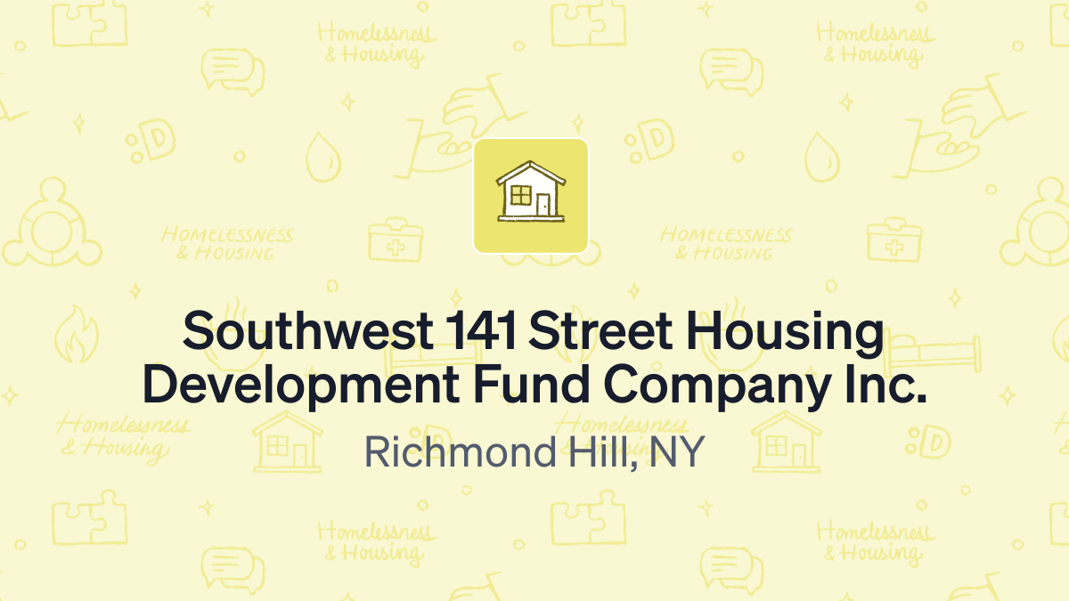 Donate to Southwest 141 Street Housing Development Fund Company Inc ...