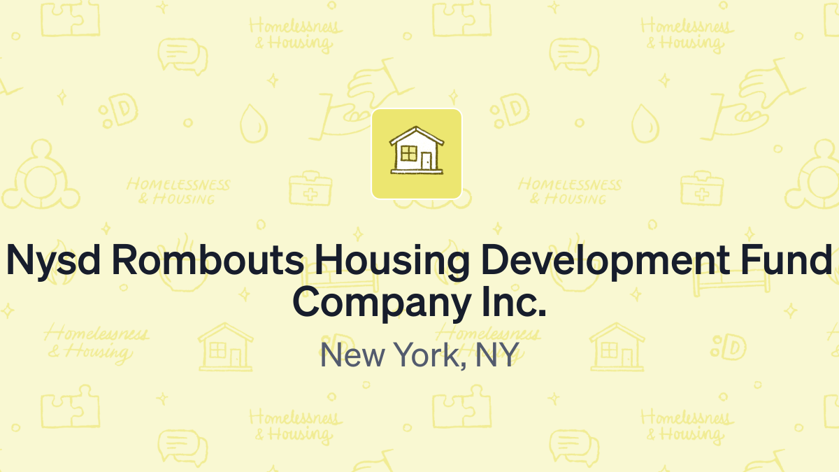 Donate to Nysd Rombouts Housing Development Fund Company Inc. (133807673)